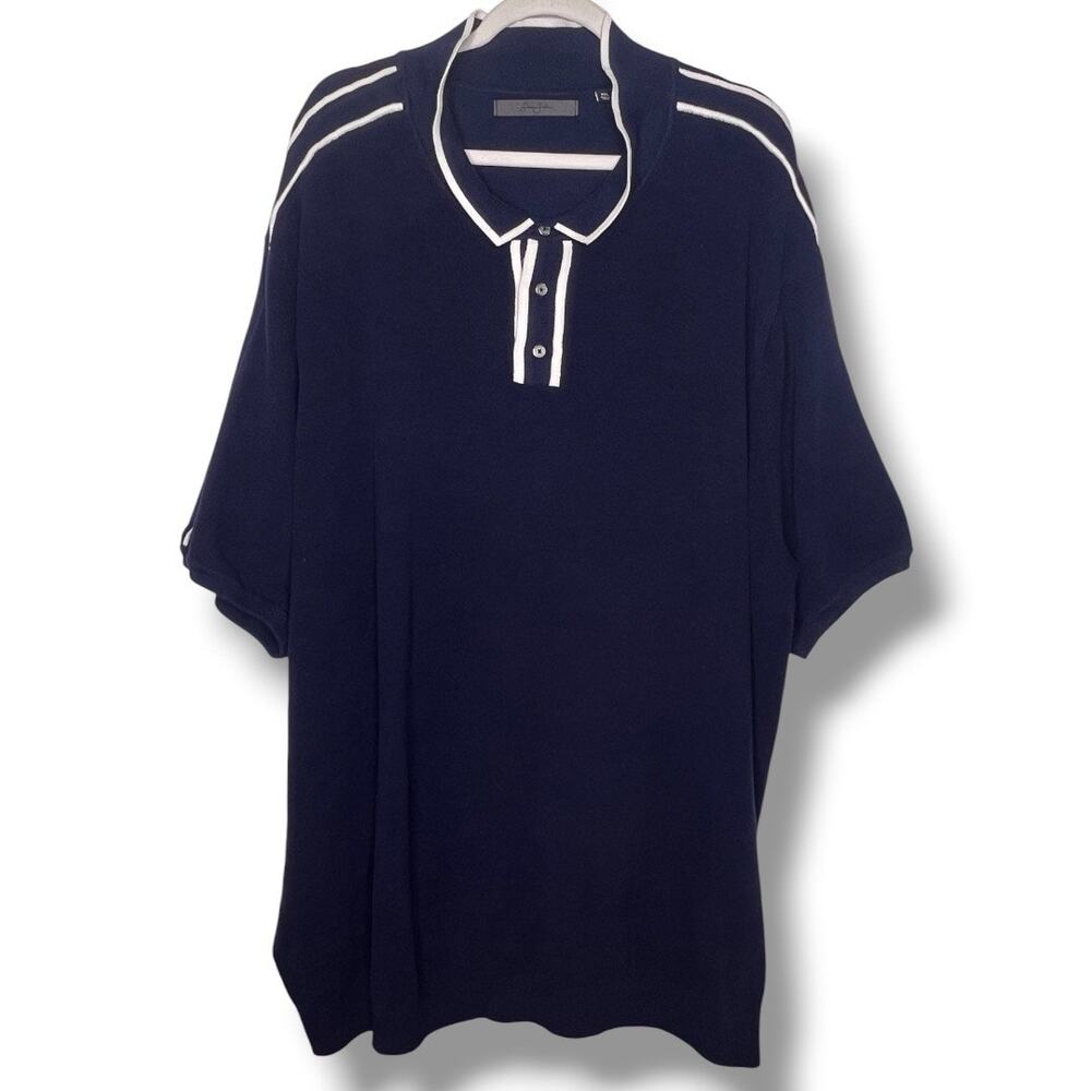Vintage Men's Sean John Short Sleeve Terry Cloth Knit Polo Shirt 4 XL